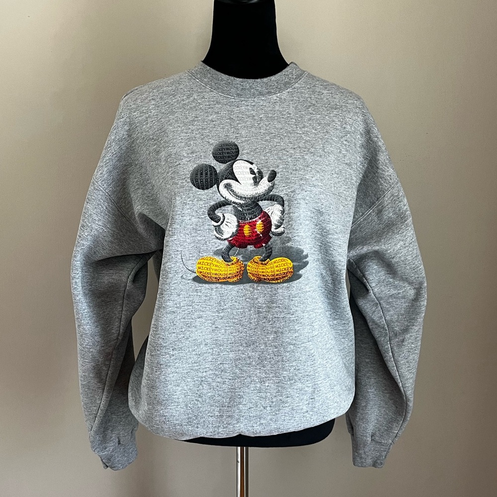 Vintage Mickey Mouse Disney Crew Neck Sweatshirt sz Large - Picture 1 of 16
